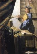 VERMEER VAN DELFT, Jan The Artist in his studio oil on canvas